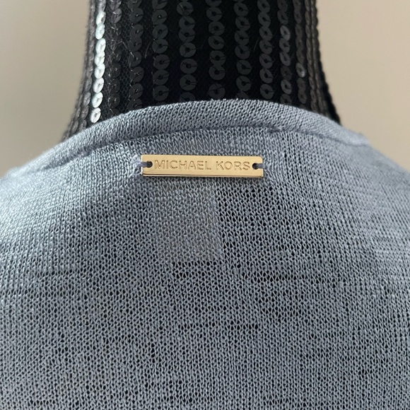 Micheal Micheal Kors Blue Open Water Fall Cardigan Top Size Medium - Picture 5 of 13